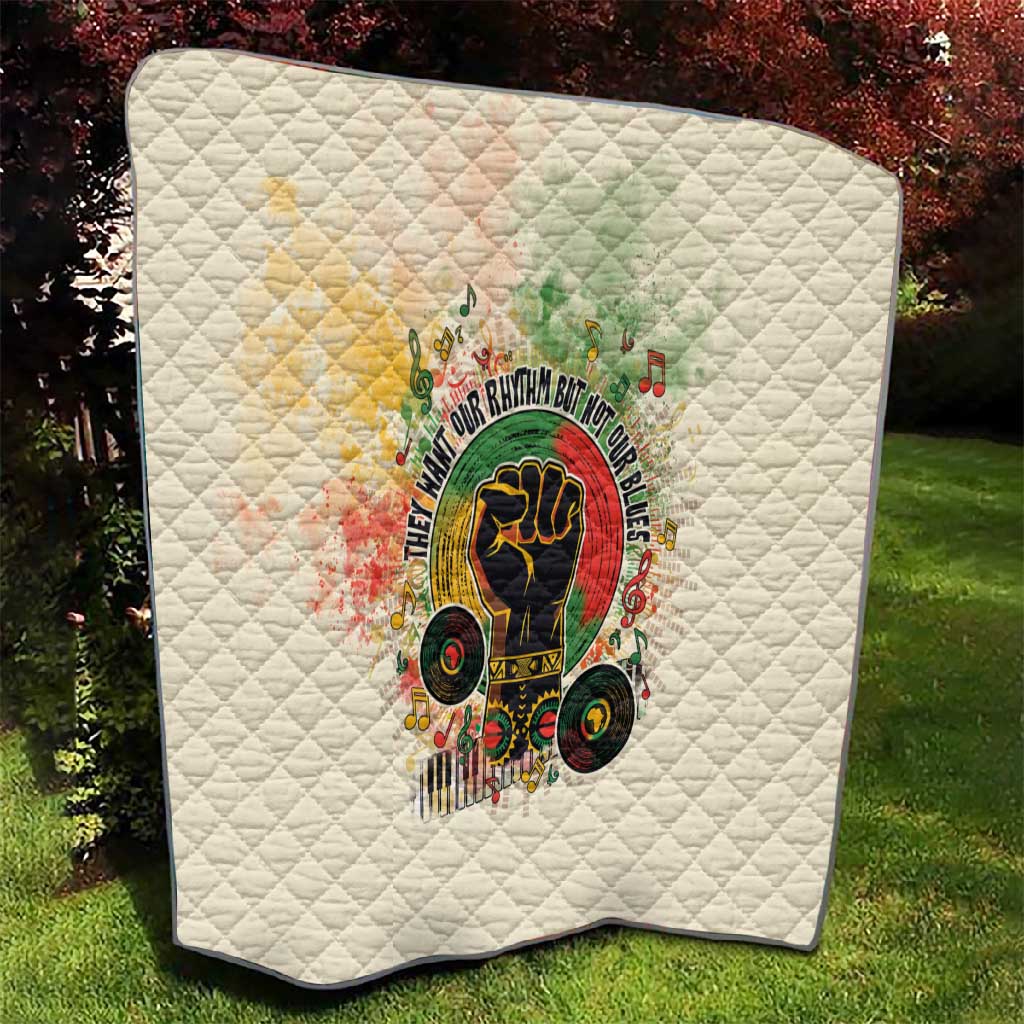 They Want Our Rhythm Not Our Blues Quilt Afro Pride Music DT03