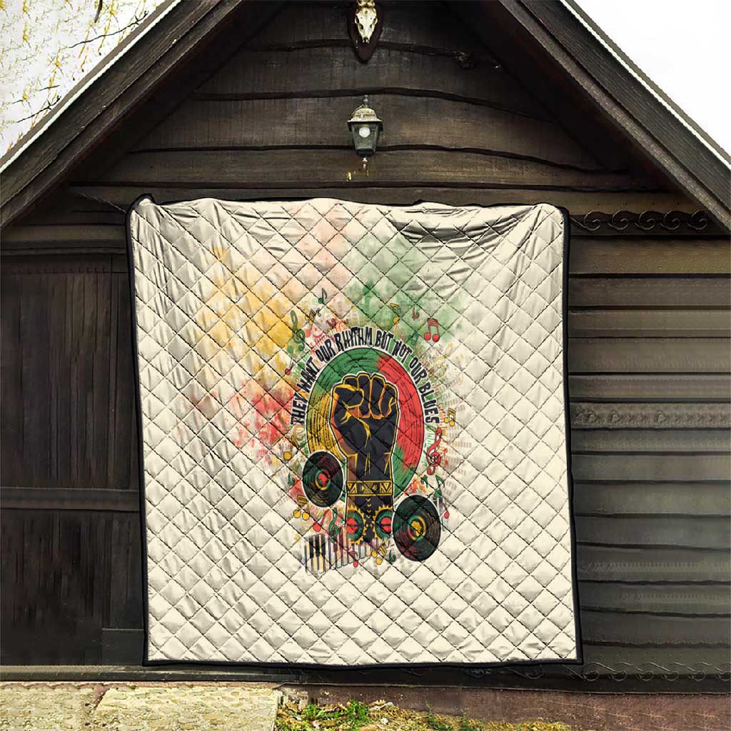 They Want Our Rhythm Not Our Blues Quilt Afro Pride Music DT03