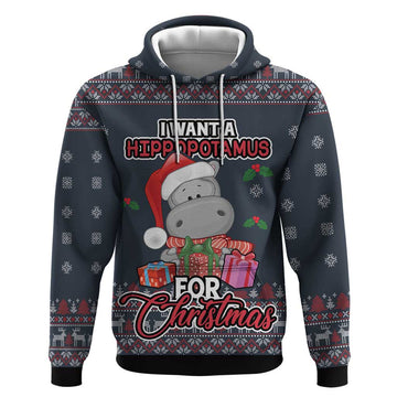 I Want A Hippopotamus Christmas Hoodie DT03