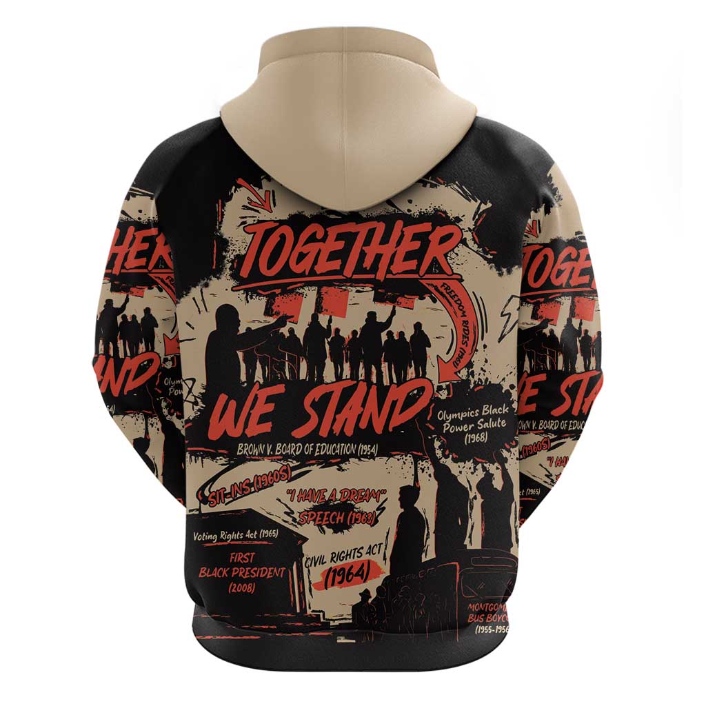 Together We Stand Hoodie African American DT03