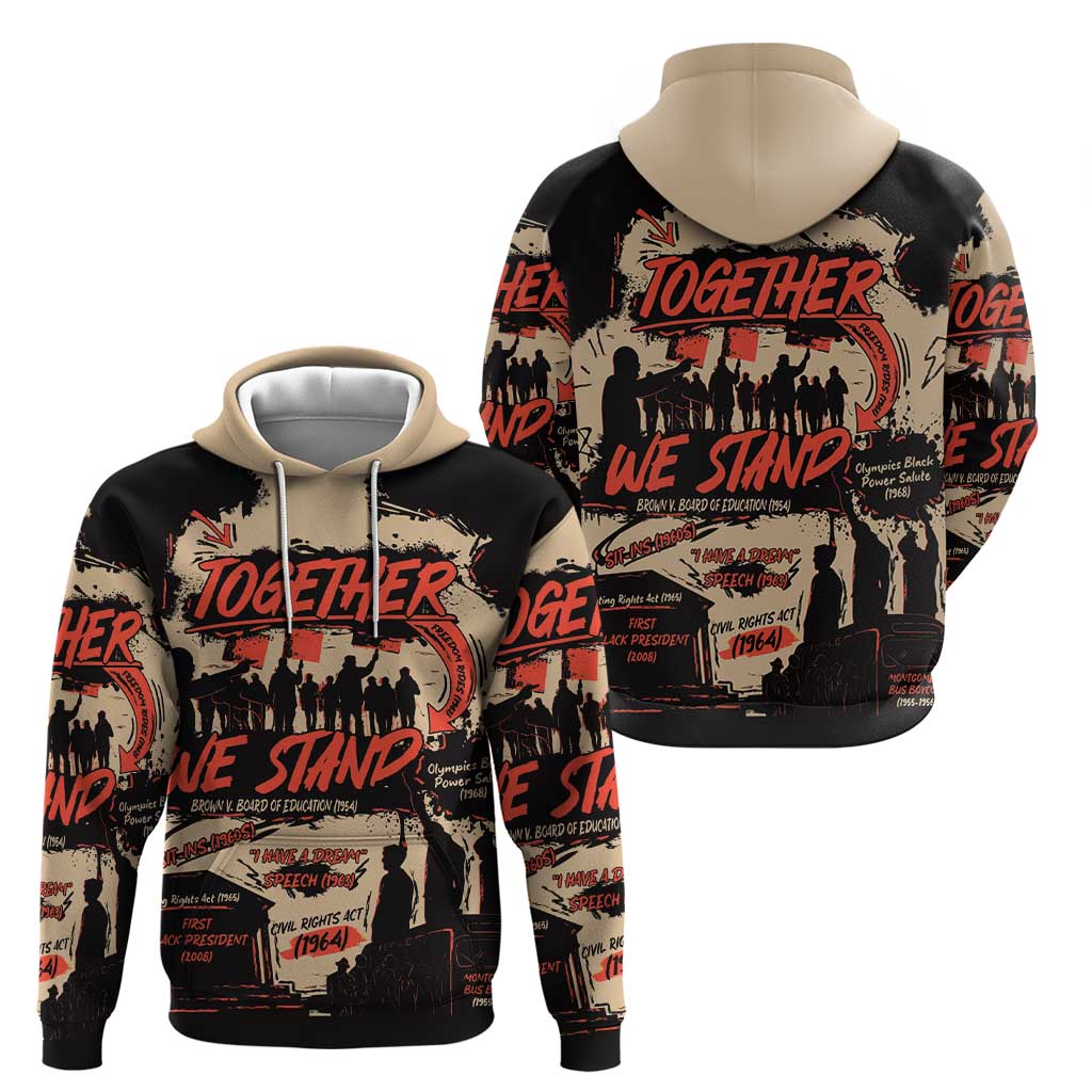 Together We Stand Hoodie African American DT03