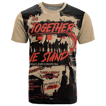 Together We Stand African American T shirt Important Milestones History Vintage DT03