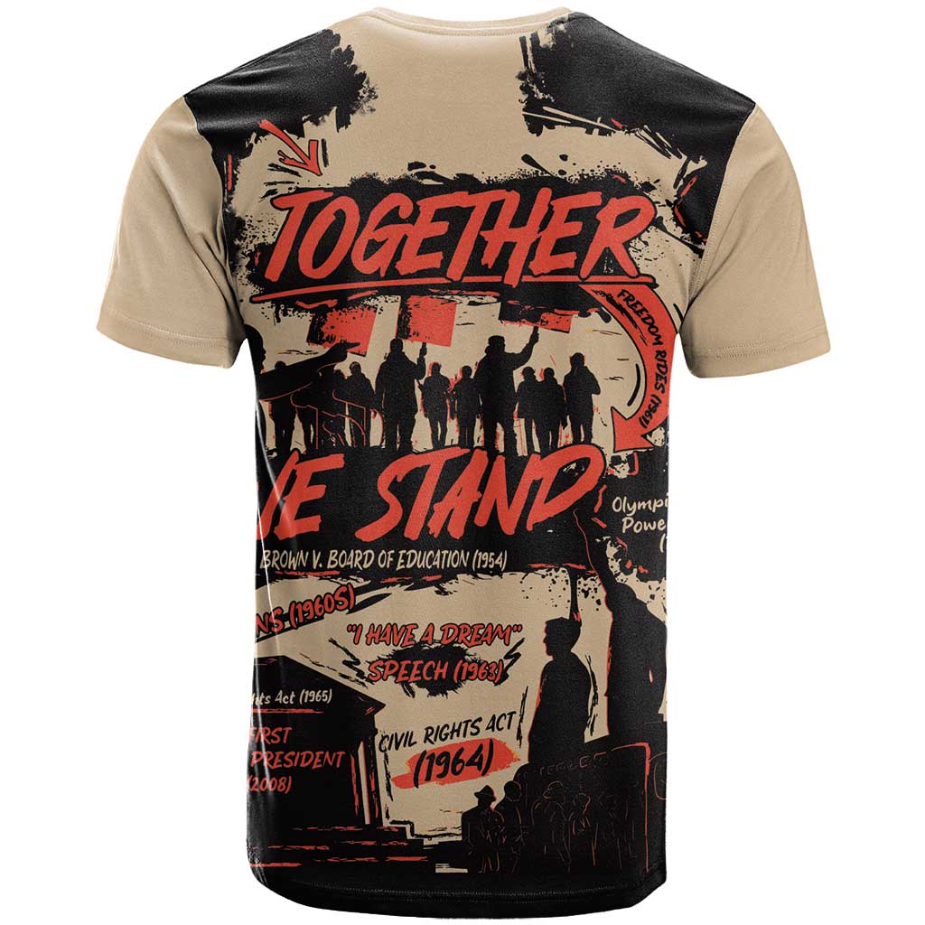 Together We Stand African American T shirt Important Milestones History Vintage DT03