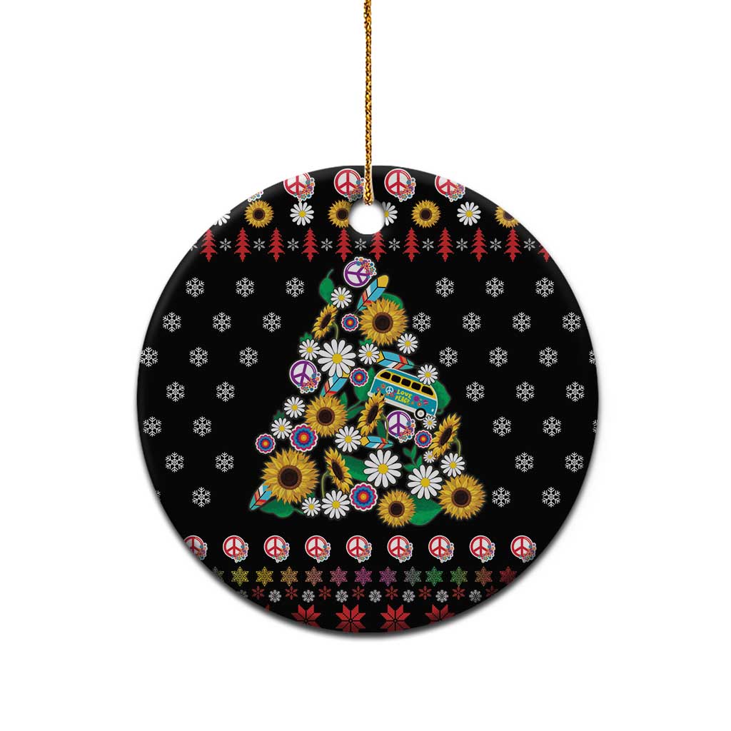 Hippie Xmas Ceramic Ornament Hippie Flower Christmas Tree DT03