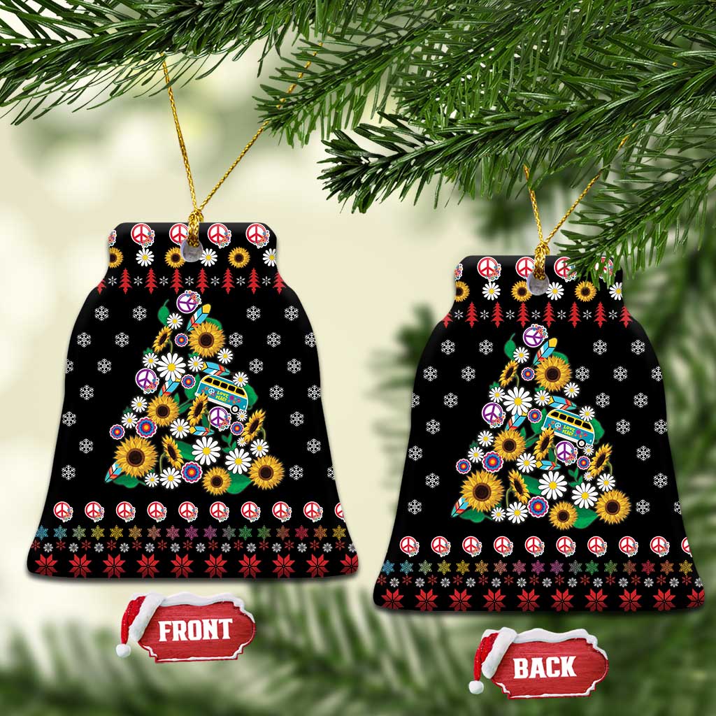 Hippie Xmas Ceramic Ornament Hippie Flower Christmas Tree DT03