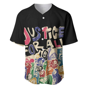 African Stand Firm Baseball Jersey Justice For All DT03