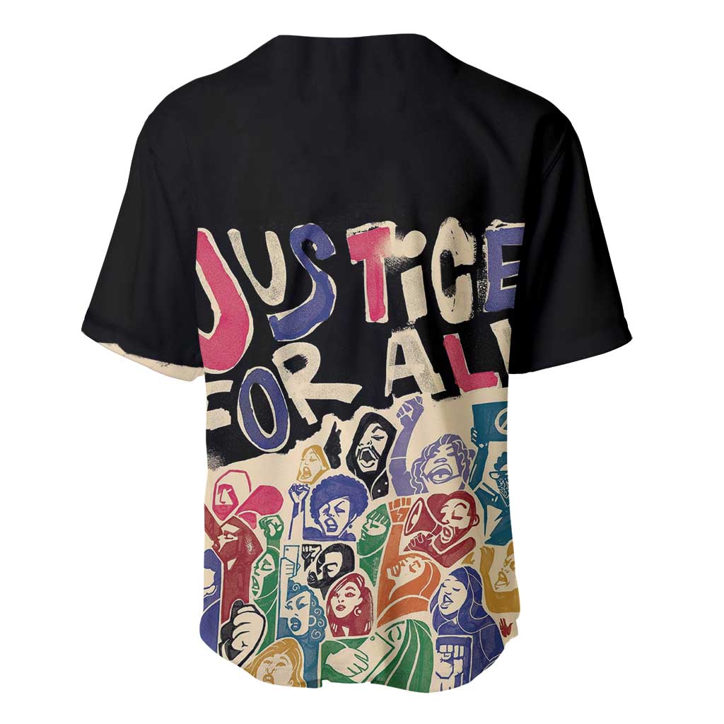 African Stand Firm Baseball Jersey Justice For All DT03