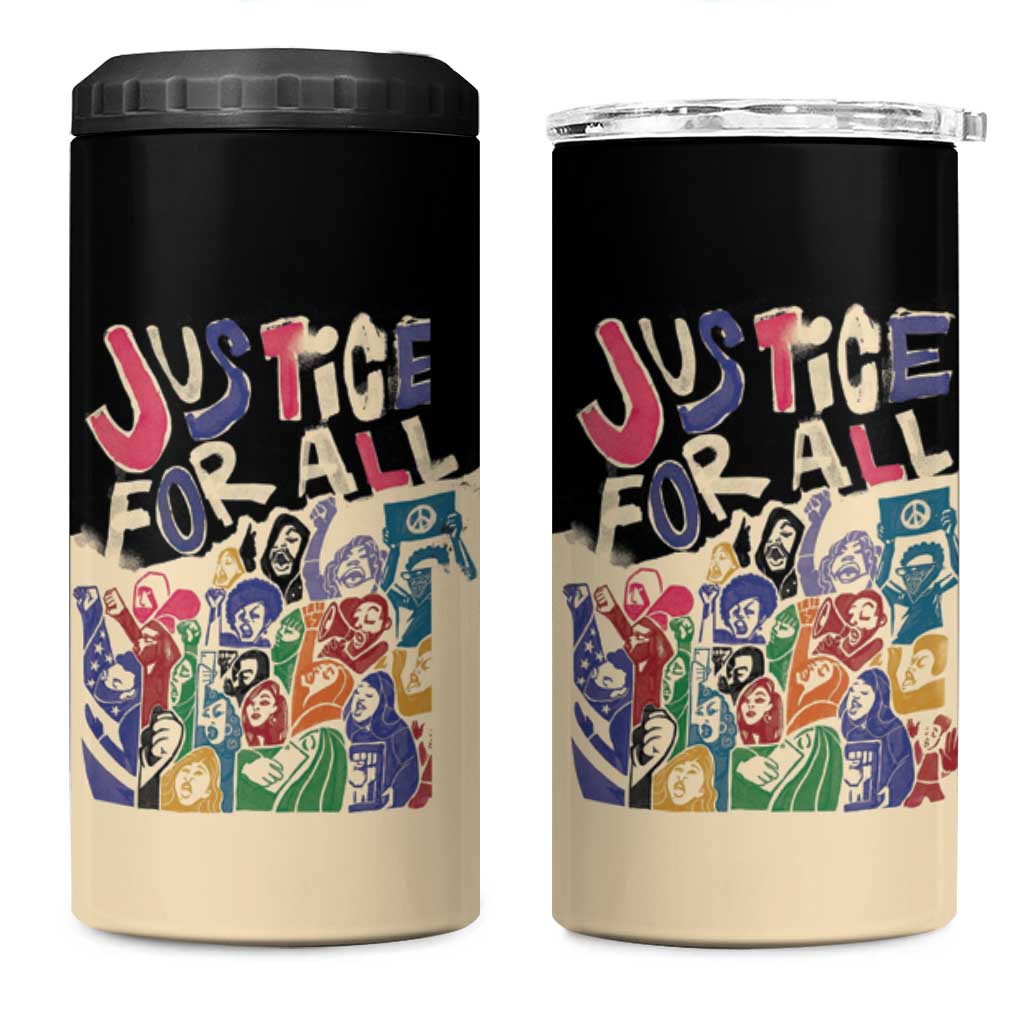 African Stand Firm 4 in 1 Can Cooler Tumbler Justice For All DT03