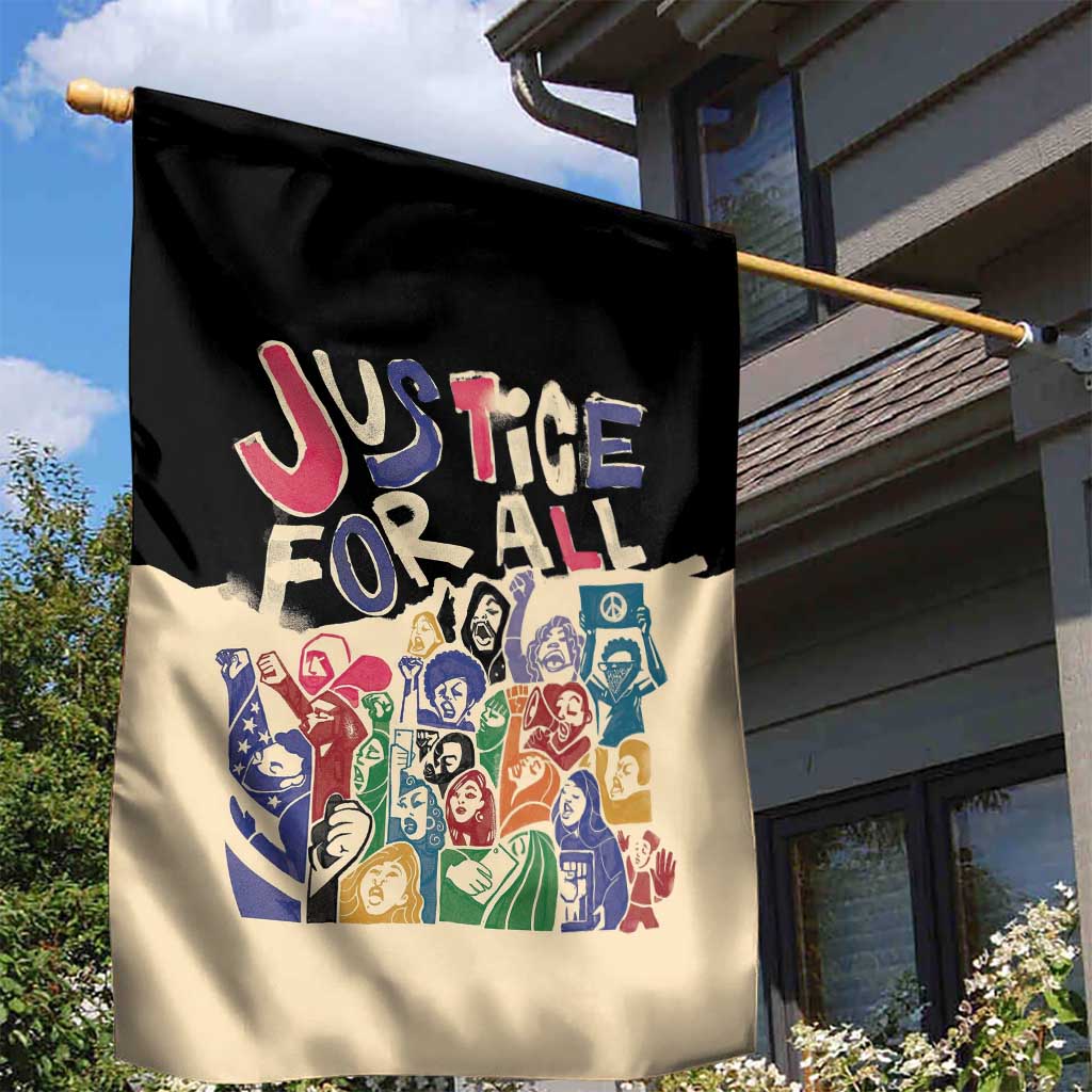 African Stand Firm Garden Flag Justice For All DT03