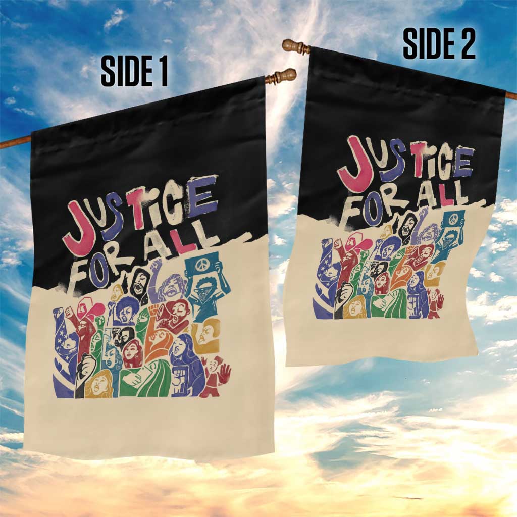 African Stand Firm Garden Flag Justice For All DT03