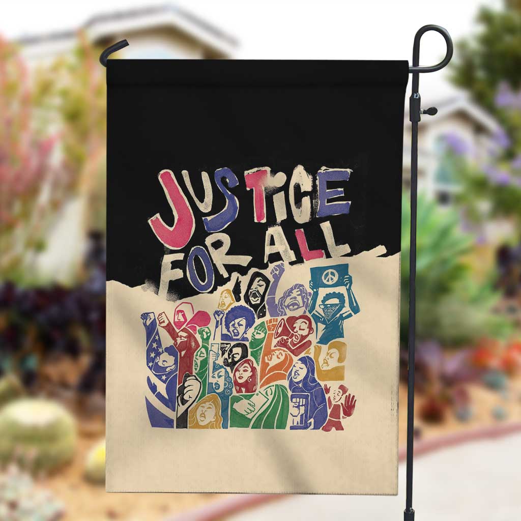 African Stand Firm Garden Flag Justice For All DT03