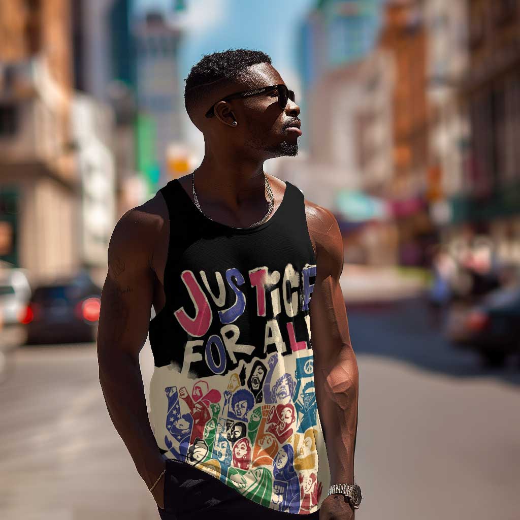 African Stand Firm Men Tank Top Justice For All DT03