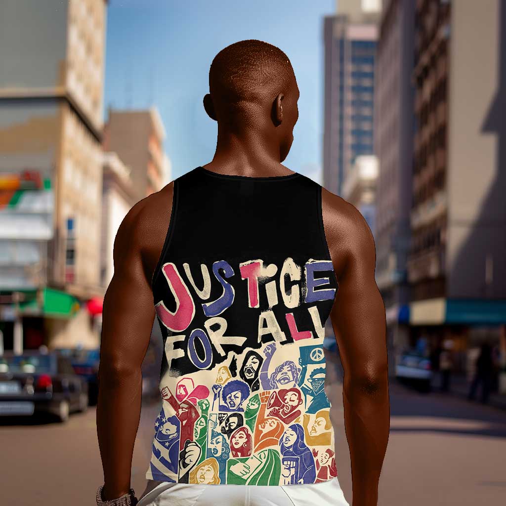 African Stand Firm Men Tank Top Justice For All DT03