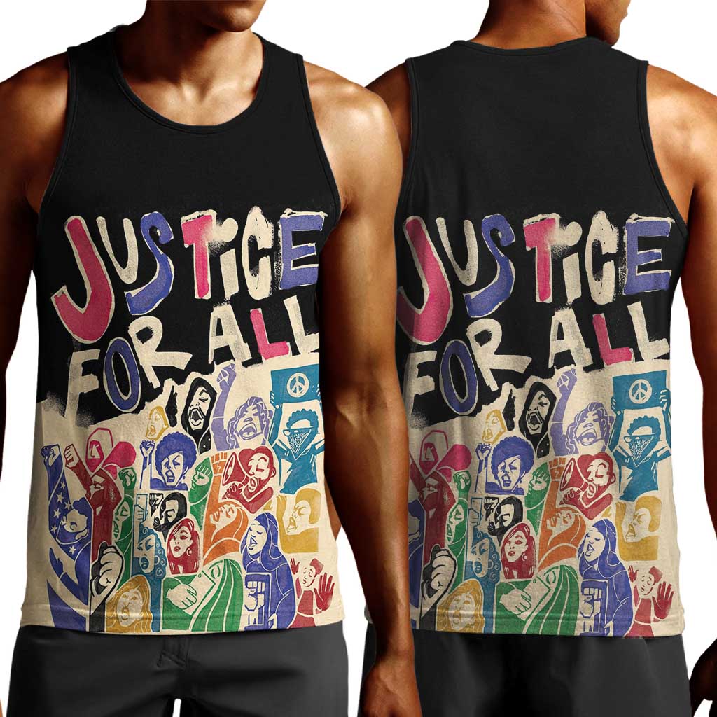 African Stand Firm Men Tank Top Justice For All DT03