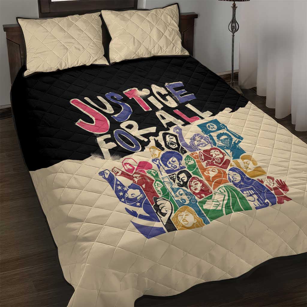 African Stand Firm Quilt Bed Set Justice For All DT03
