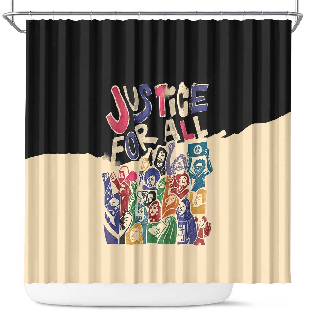 African Stand Firm Justice Now Shower Curtain DT03