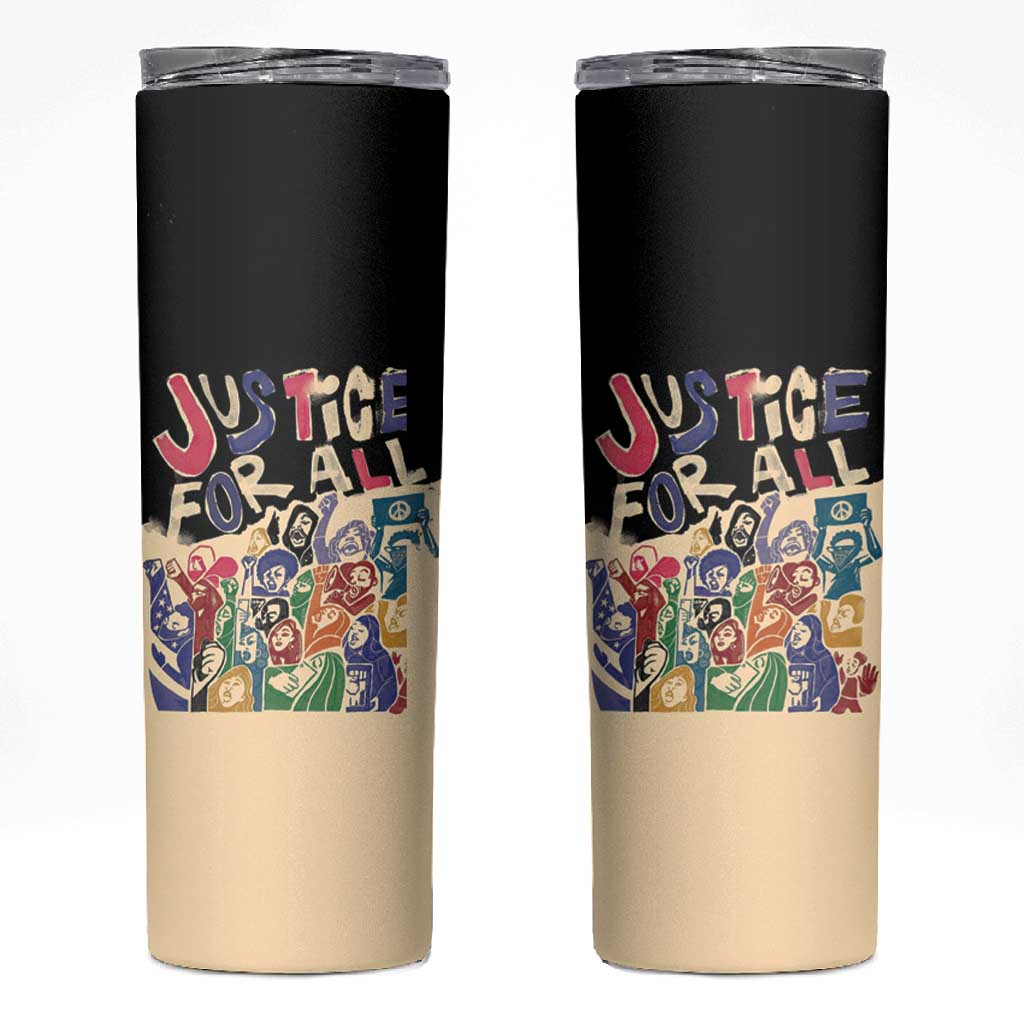 African Stand Firm Skinny Tumbler Justice For All DT03