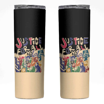 African Stand Firm Skinny Tumbler Justice For All DT03