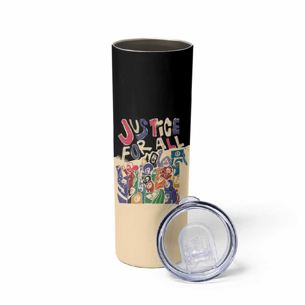 African Stand Firm Skinny Tumbler Justice For All DT03