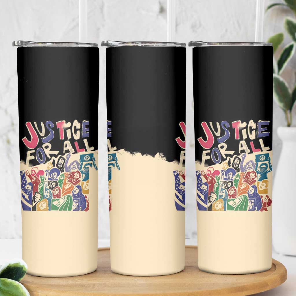 African Stand Firm Skinny Tumbler Justice For All DT03