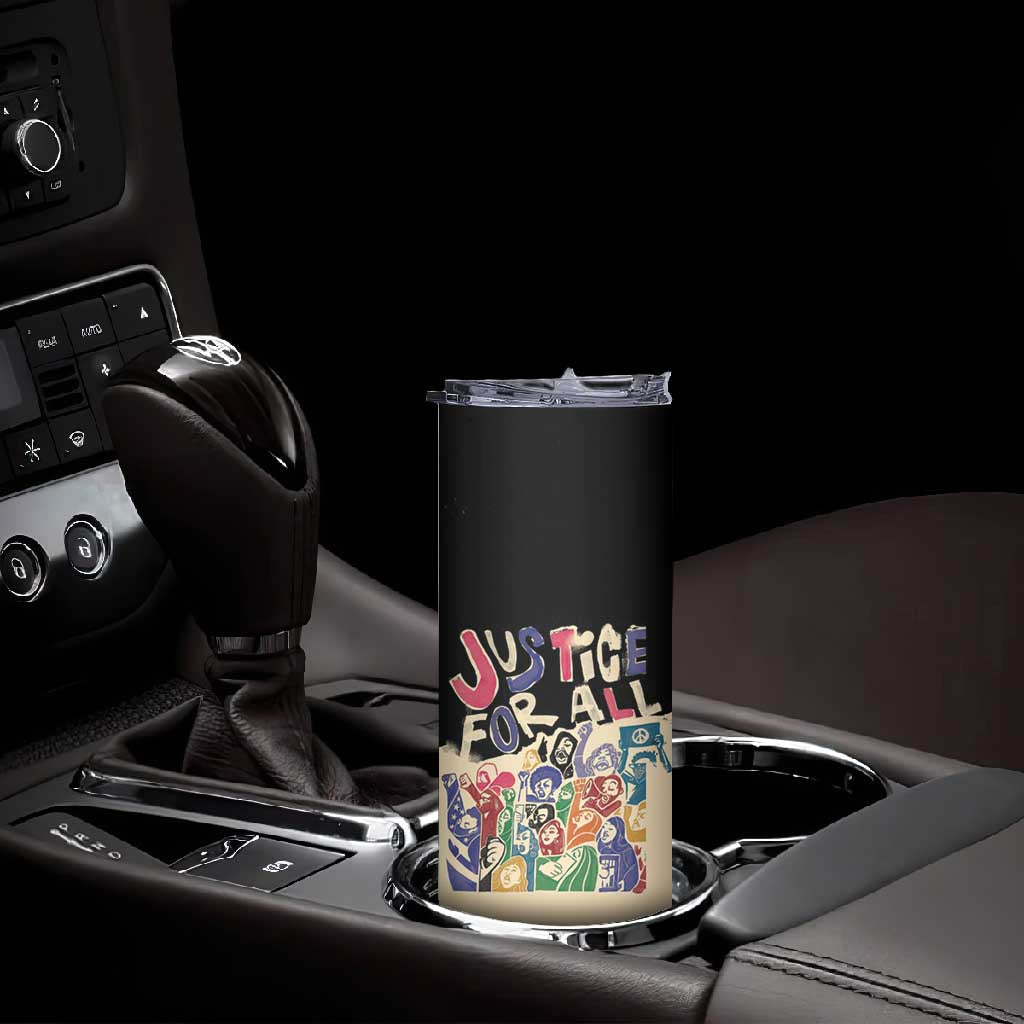 African Stand Firm Skinny Tumbler Justice For All DT03