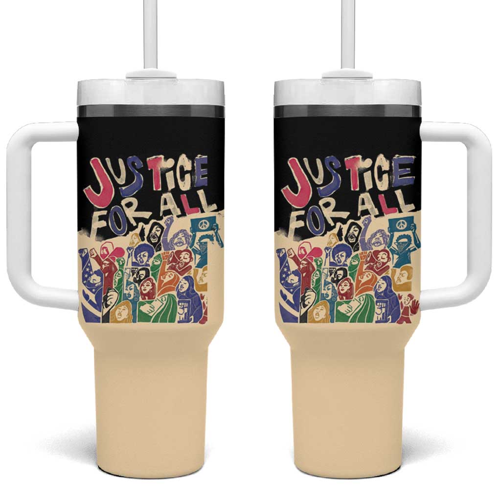 African Stand Firm Tumbler With Handle Justice For All DT03