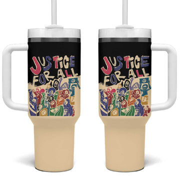African Stand Firm Tumbler With Handle Justice For All DT03