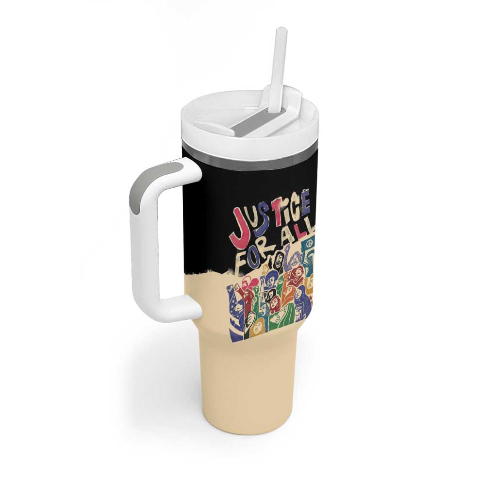 African Stand Firm Tumbler With Handle Justice For All DT03