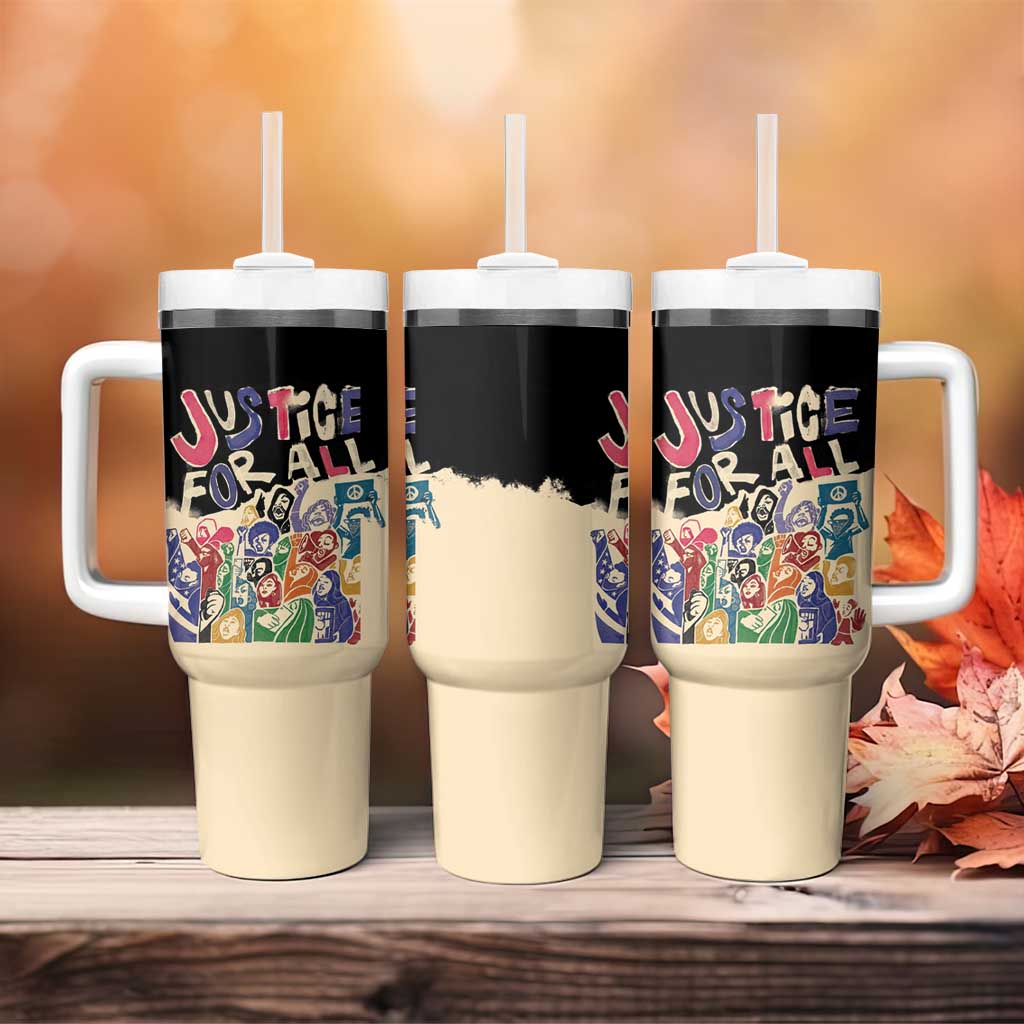 African Stand Firm Tumbler With Handle Justice For All DT03