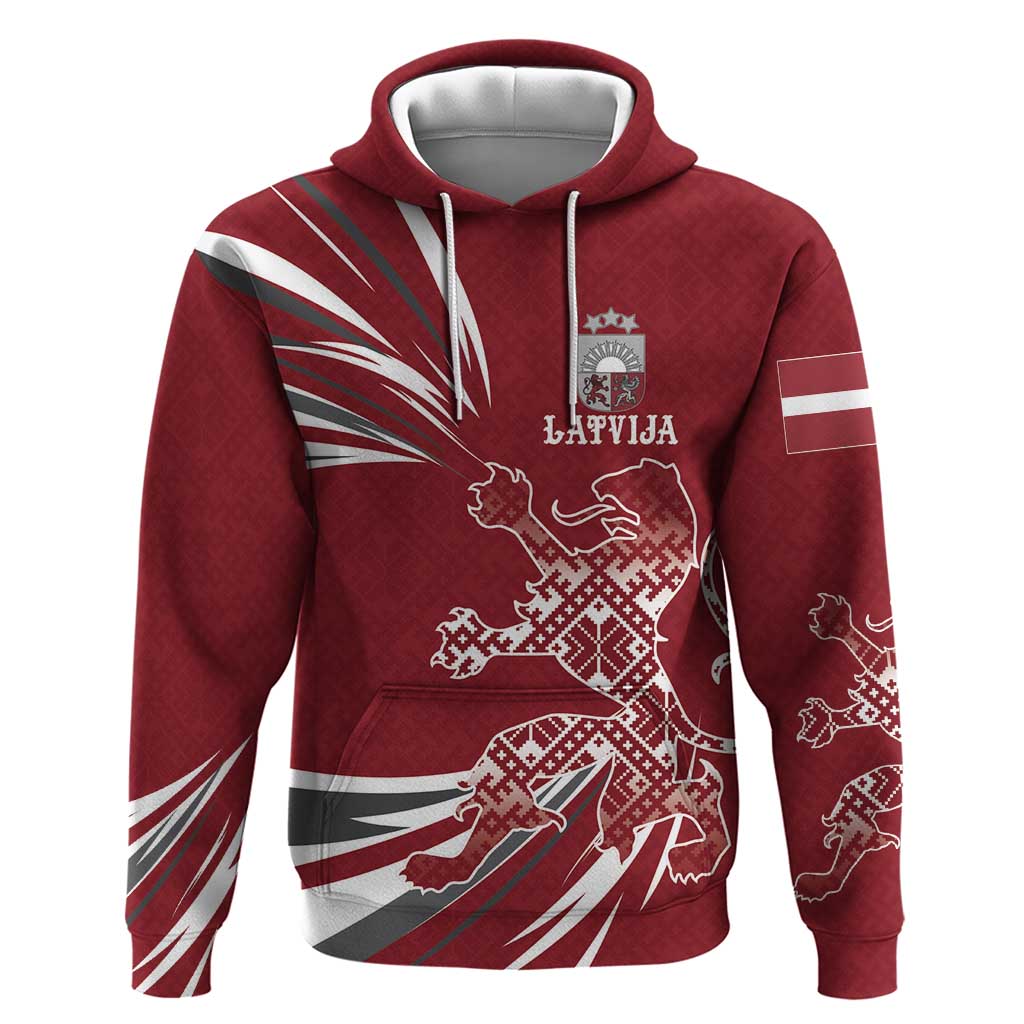 Latvia Hoodie Latvian Lion Traditional Pattern DT03