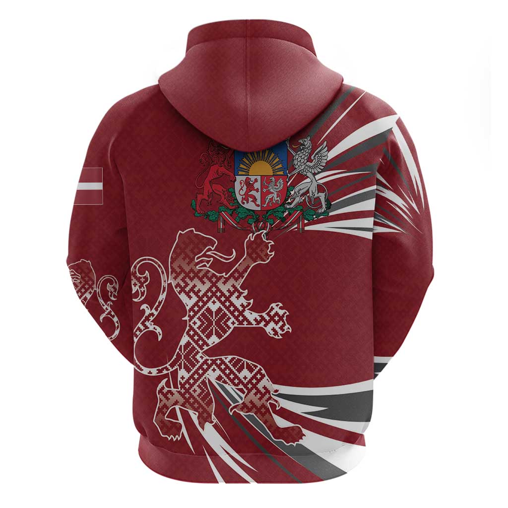 Latvia Hoodie Latvian Lion Traditional Pattern DT03