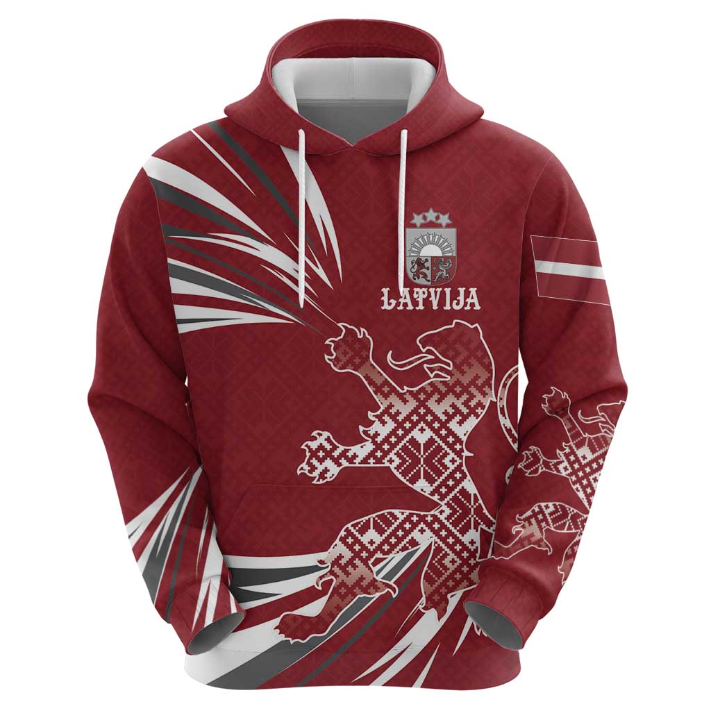 Latvia Hoodie Latvian Lion Traditional Pattern DT03