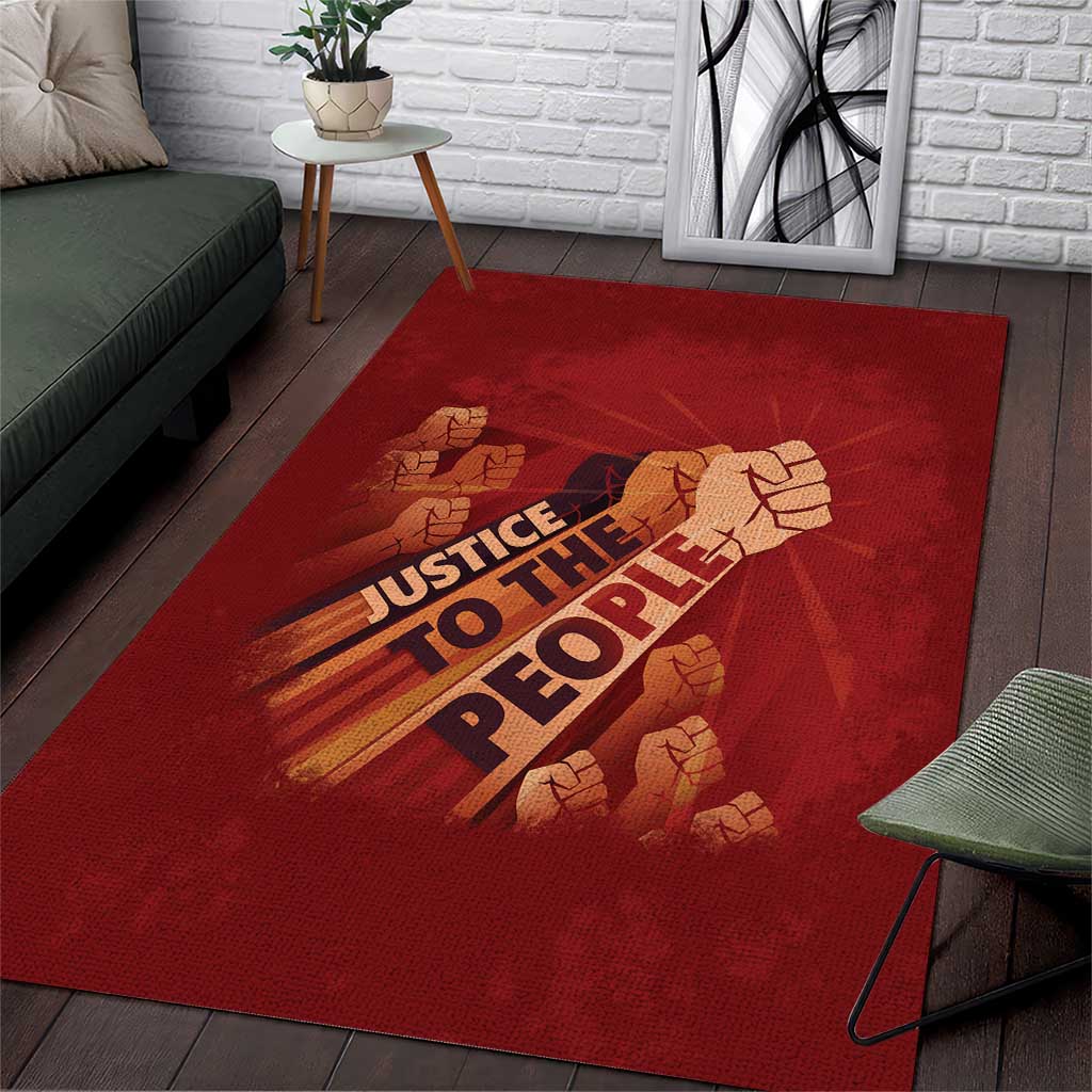 Justice To The People Africa Area Rug Afro Raised Fist DT03