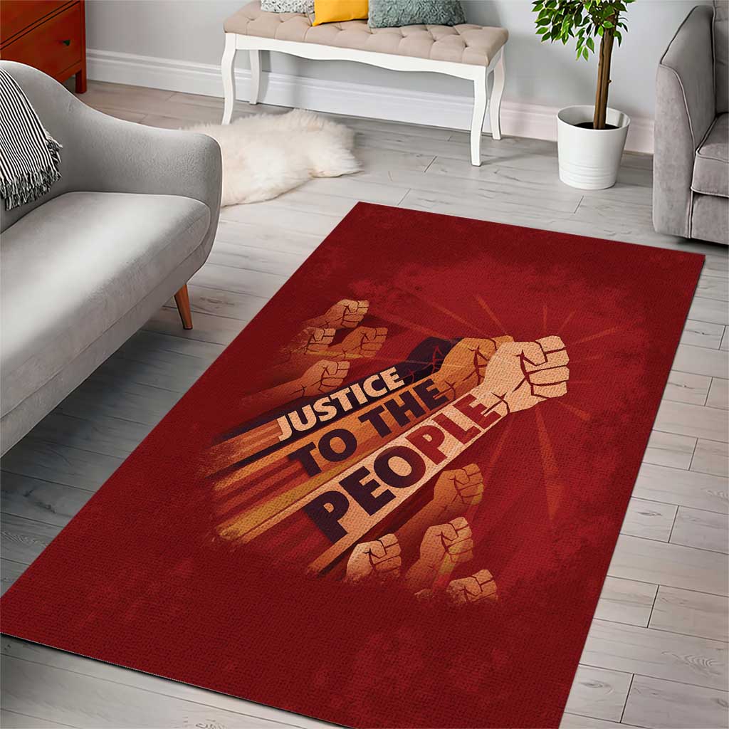 Justice To The People Africa Area Rug Afro Raised Fist DT03