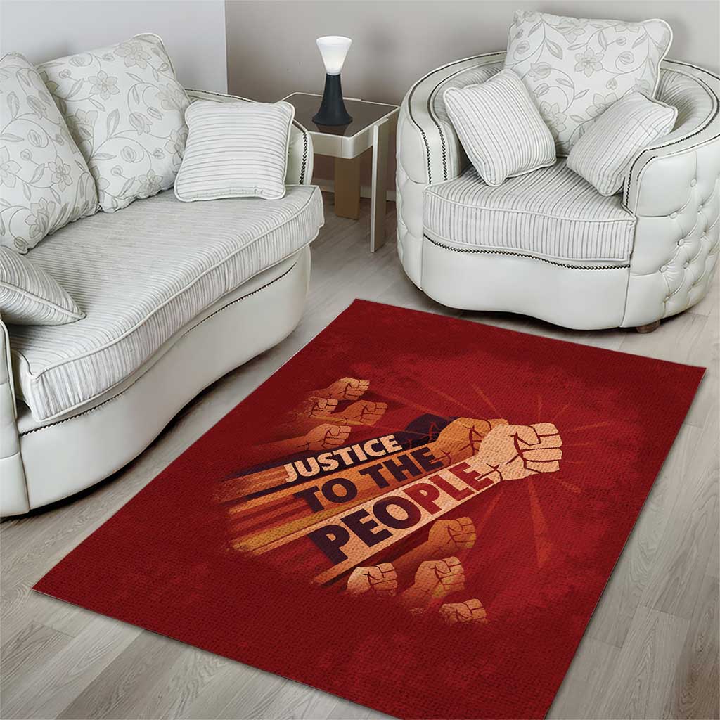 Justice To The People Africa Area Rug Afro Raised Fist DT03