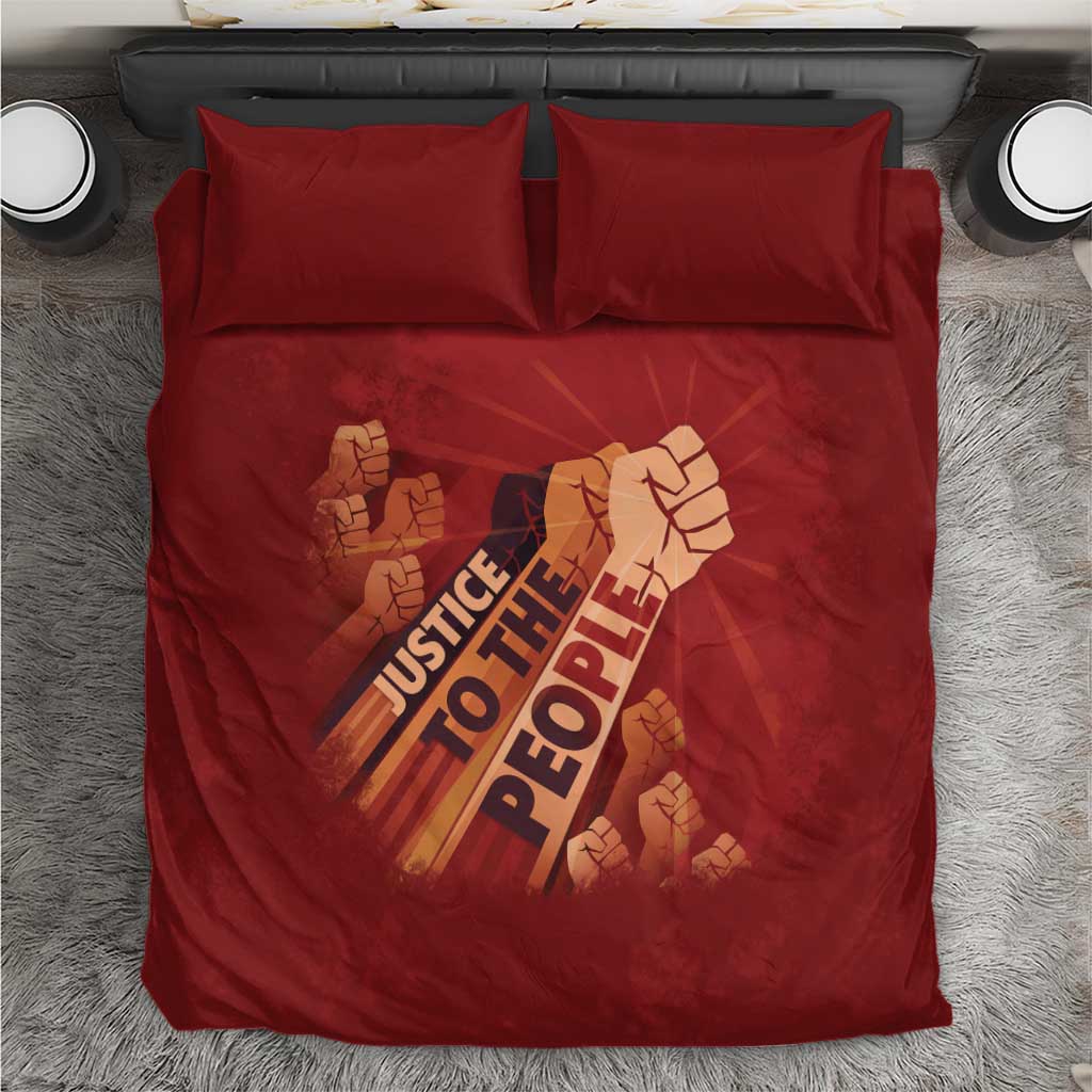 Justice To The People Africa Bedding Set Afro Raised Fist DT03