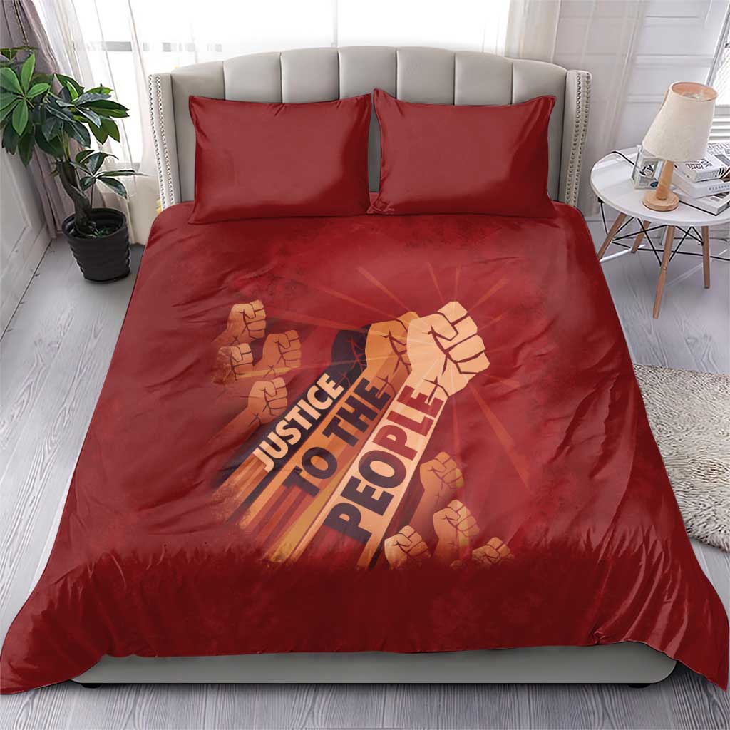 Justice To The People Africa Bedding Set Afro Raised Fist DT03