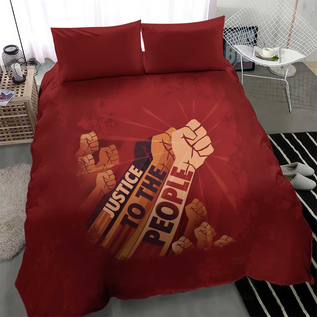 Justice To The People Africa Bedding Set Afro Raised Fist DT03