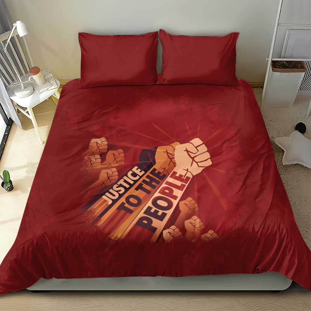Justice To The People Africa Bedding Set Afro Raised Fist DT03