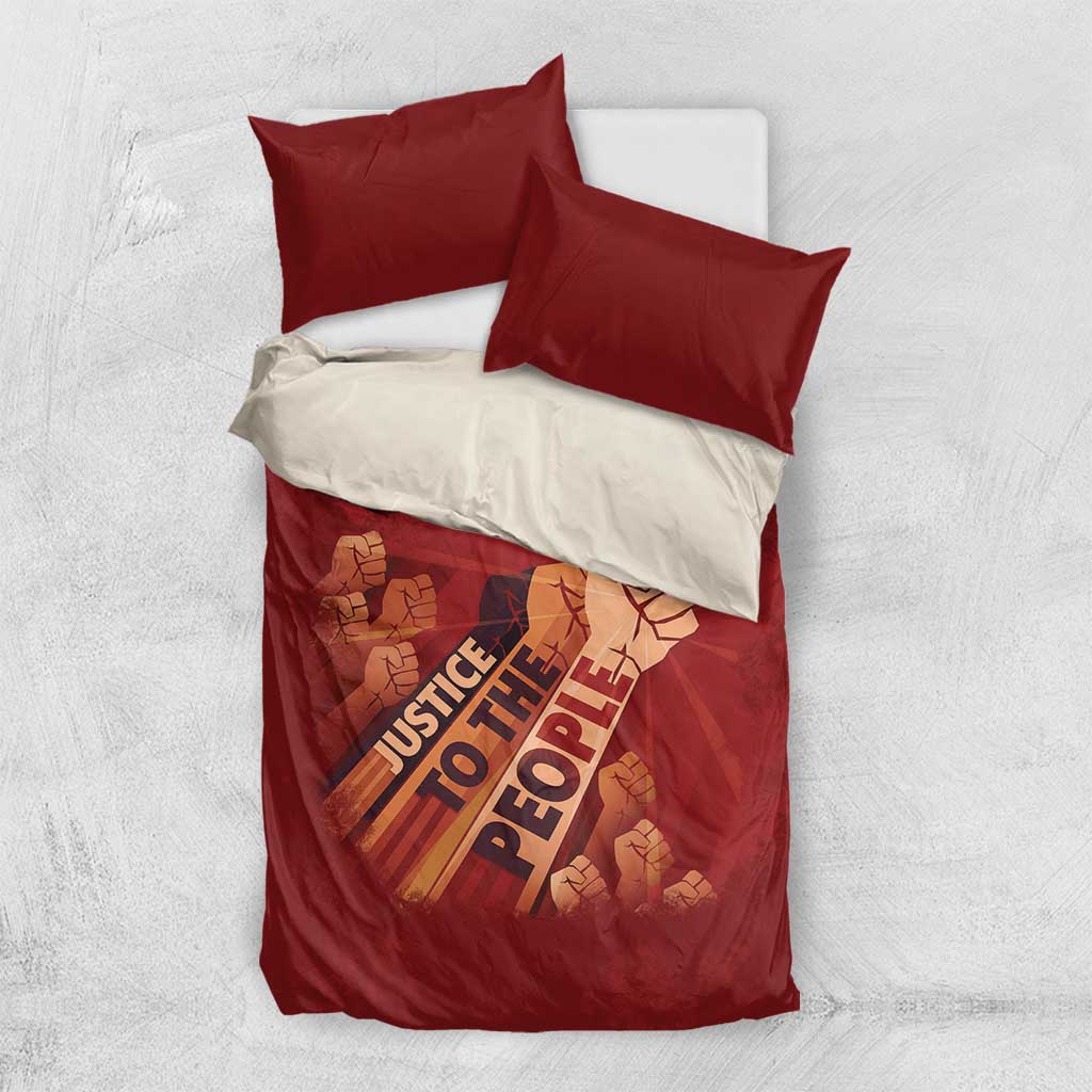 Justice To The People Africa Bedding Set Afro Raised Fist DT03