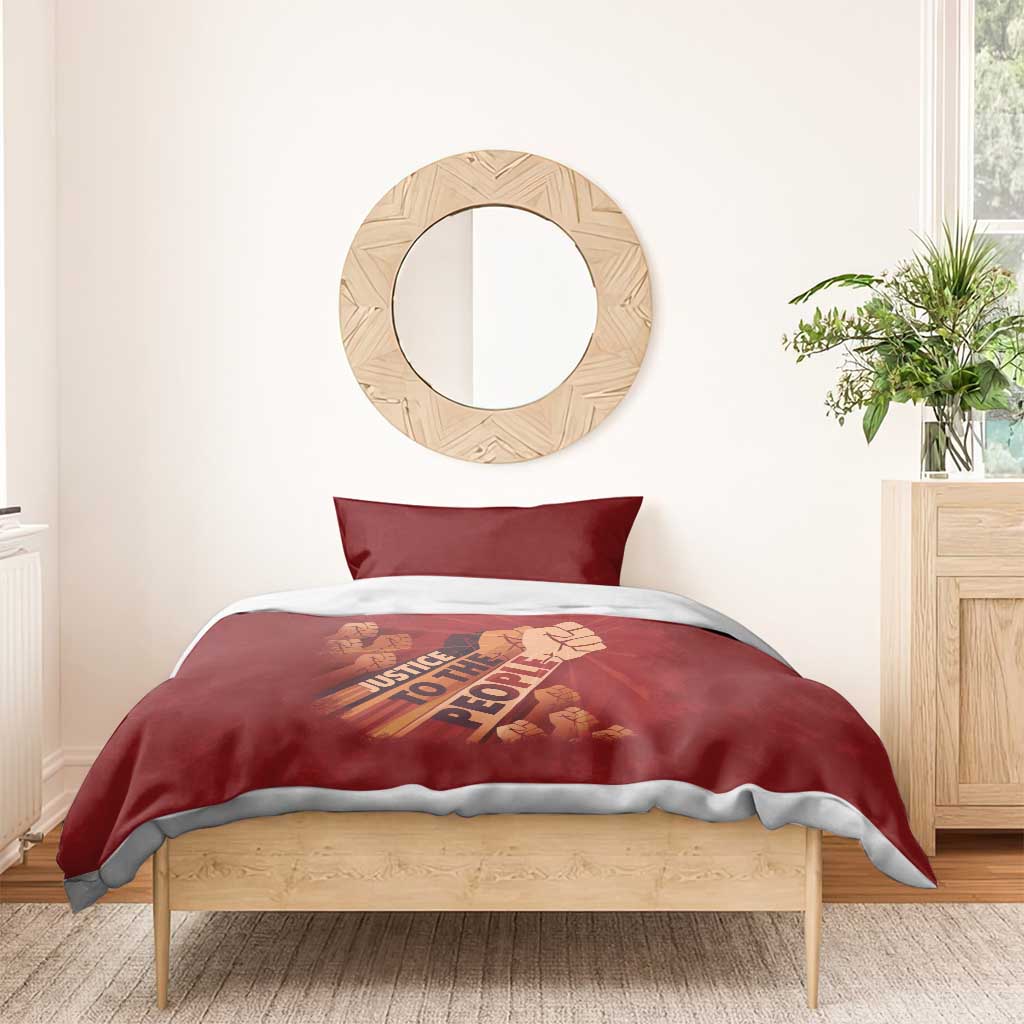 Justice To The People Africa Bedding Set Afro Raised Fist DT03
