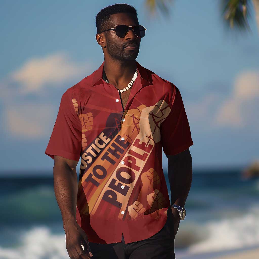 Justice To The People Africa Hawaiian Shirt Afro Raised Fist DT03