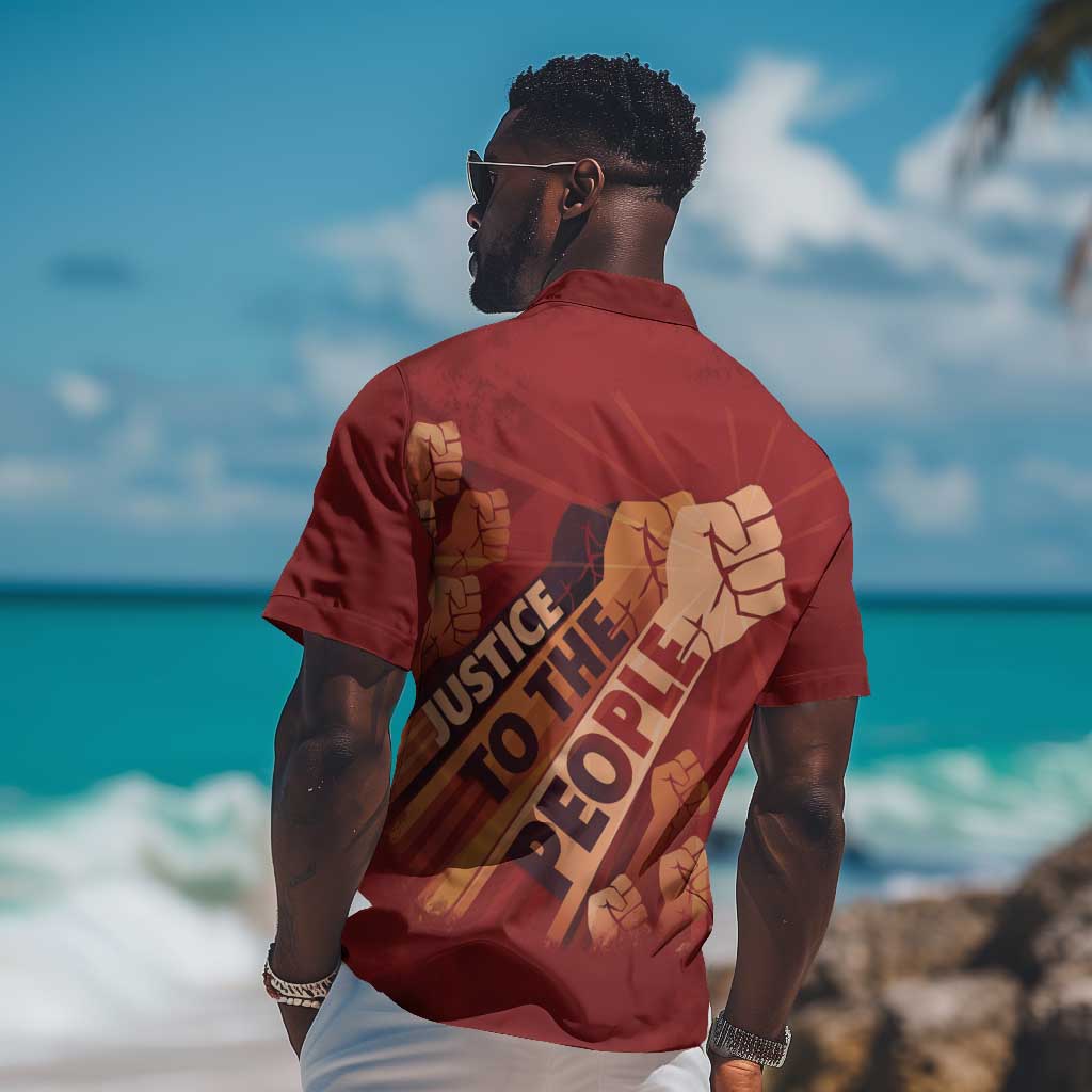 Justice To The People Africa Hawaiian Shirt Afro Raised Fist DT03