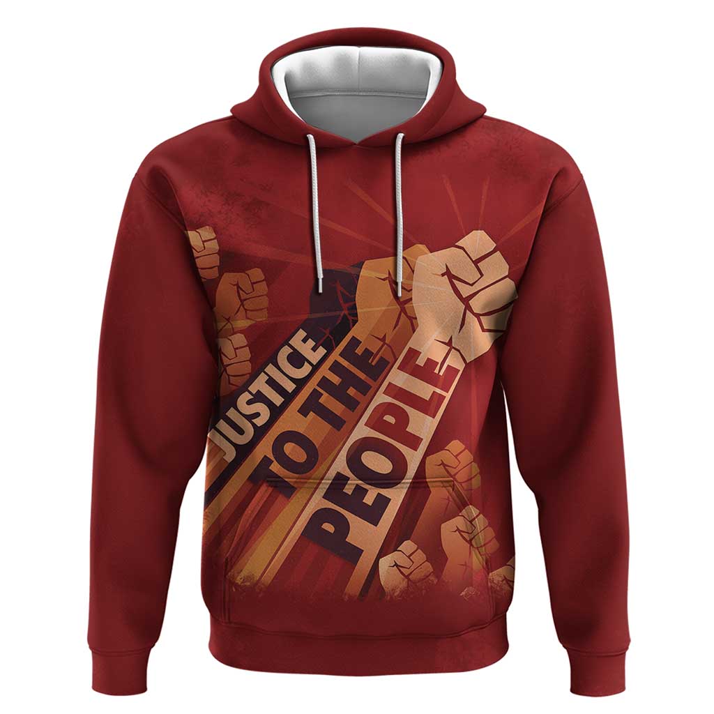 Justice To The People Hoodie African Raised Fist DT03