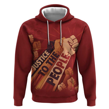Justice To The People Hoodie African Raised Fist DT03