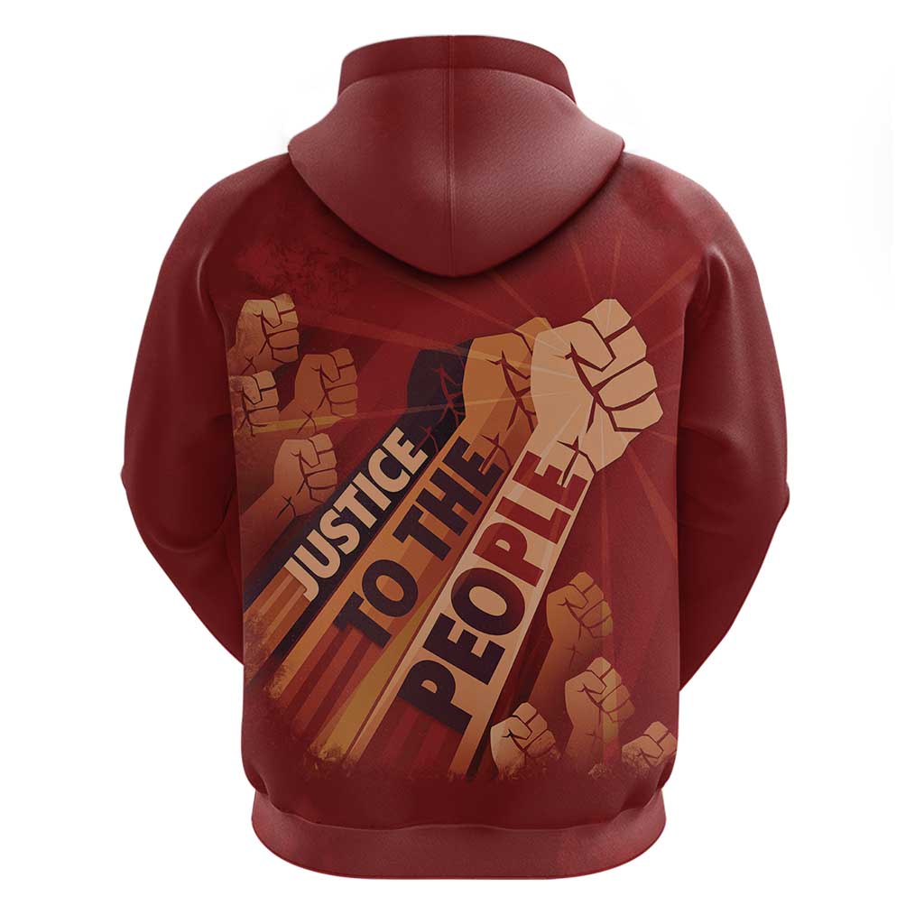 Justice To The People Hoodie African Raised Fist DT03