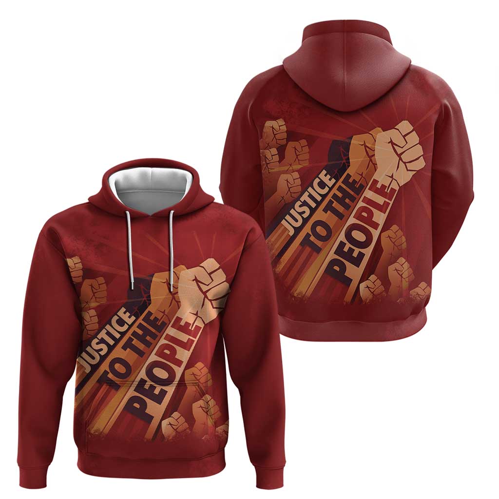 Justice To The People Hoodie African Raised Fist DT03