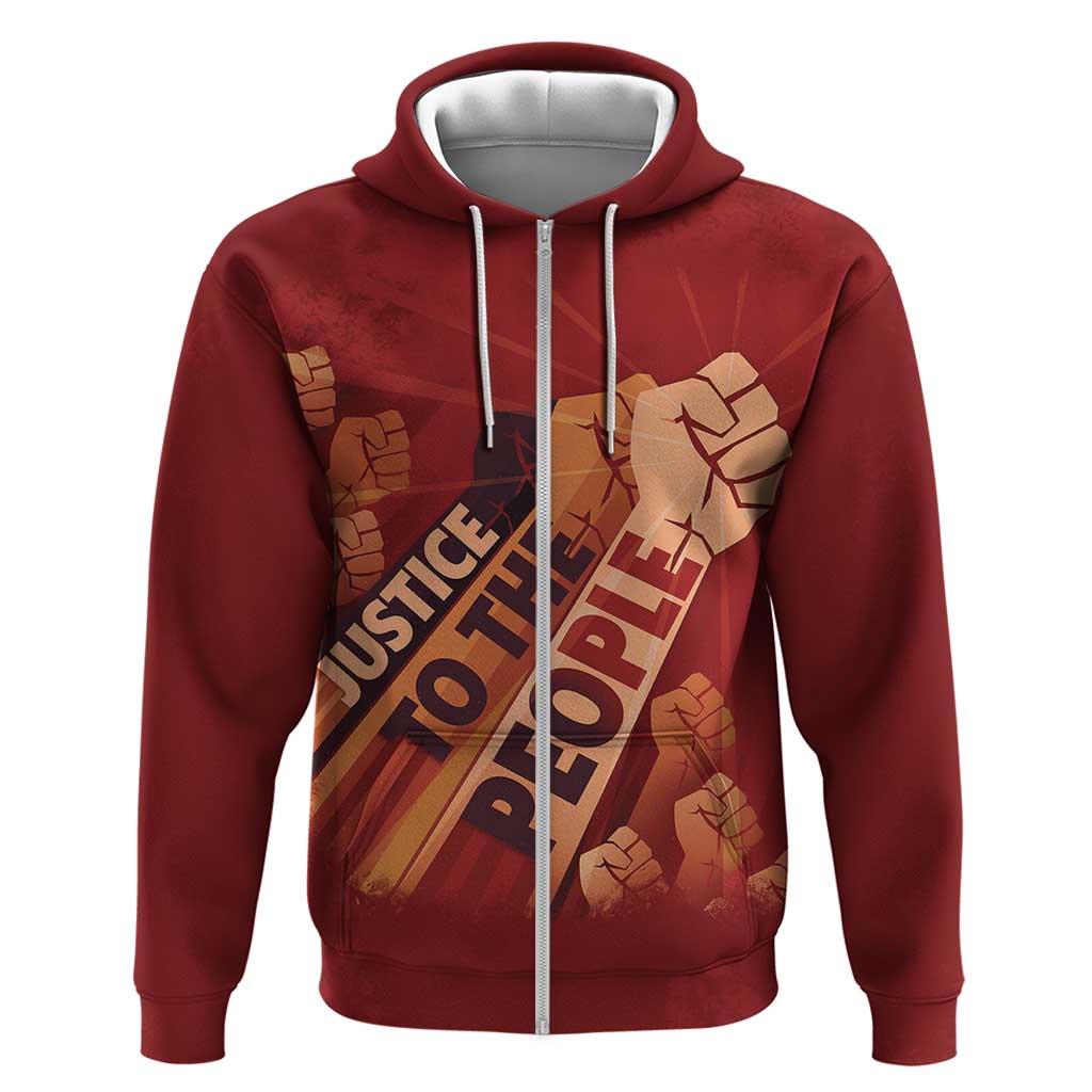 Justice To The People Hoodie African Raised Fist DT03