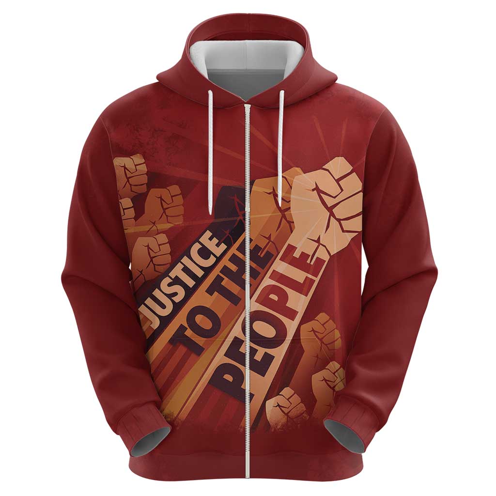 Justice To The People Hoodie African Raised Fist DT03