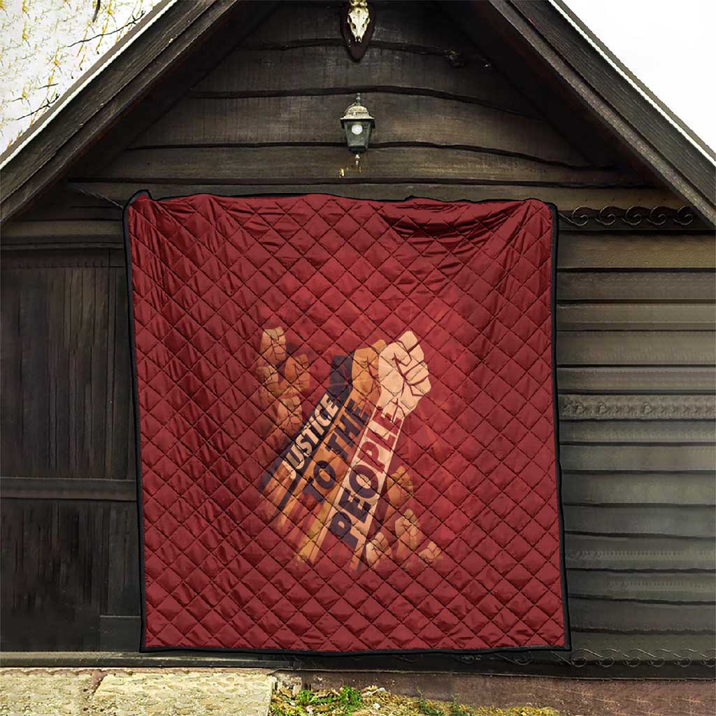 Justice To The People Africa Quilt Afro Raised Fist DT03